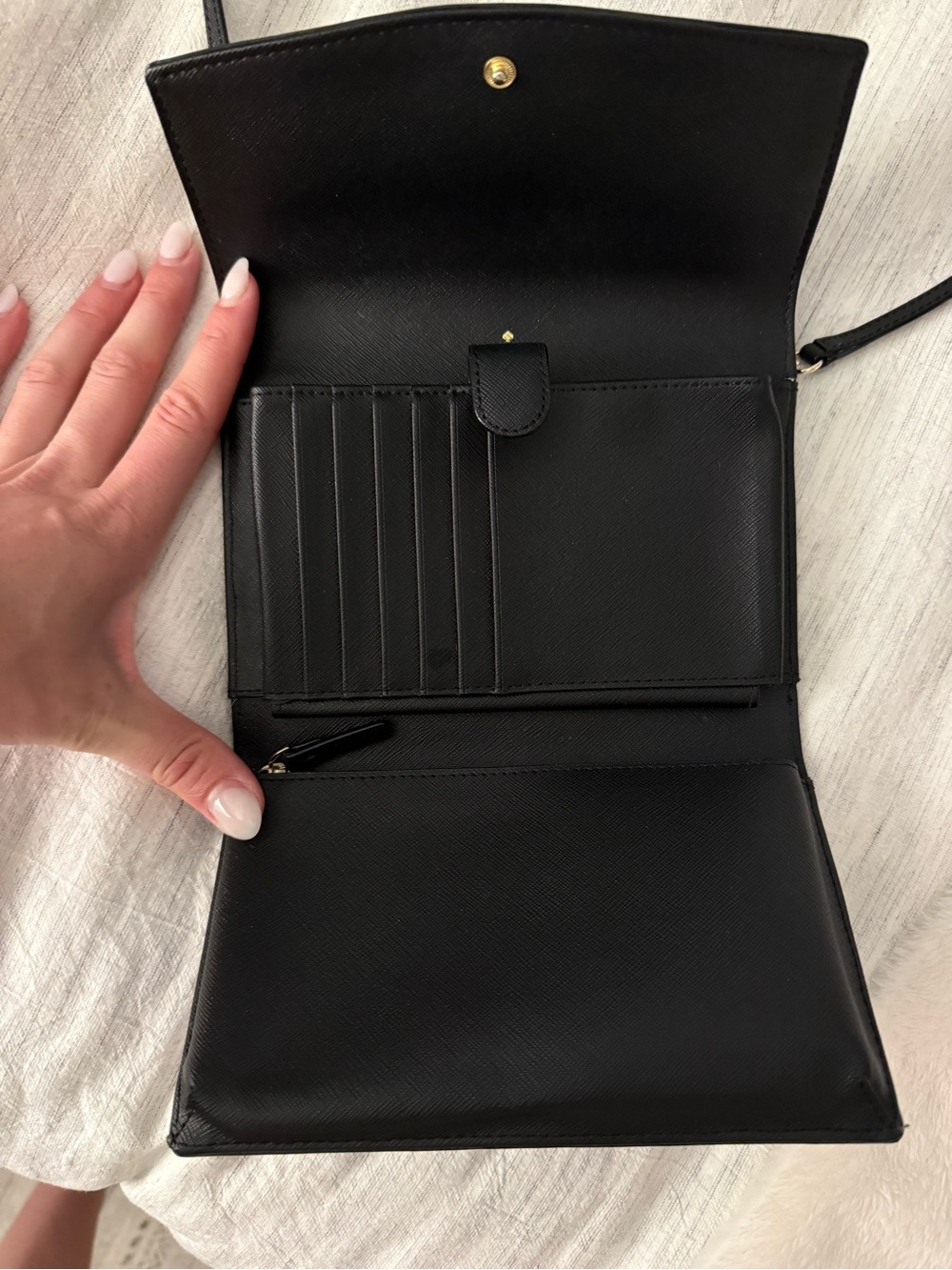 kate spade Black Crossbody Bag with Gold Plaque - Picture 3 of 4